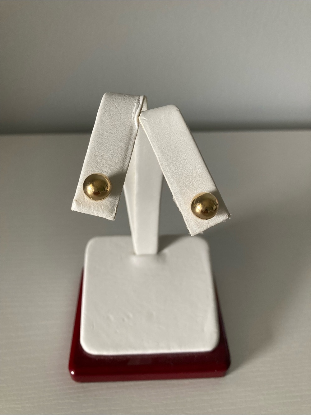 Gold ball stud earrings